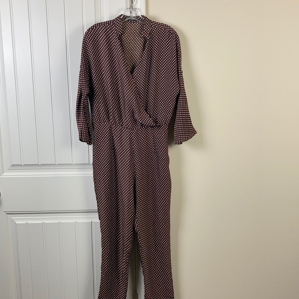 Brown Polka Dot Jumpsuit